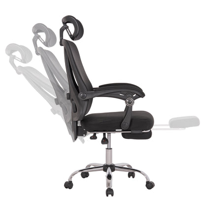 ΚΑΡΕΚΛΑ ΓΡΑΦΕΙΟΥ BARNET ΜΑΥΡΟ MESH ΜΑΥΡΟΣ ΣΚΕΛΕΤΟΣ NYLON 61x62x123