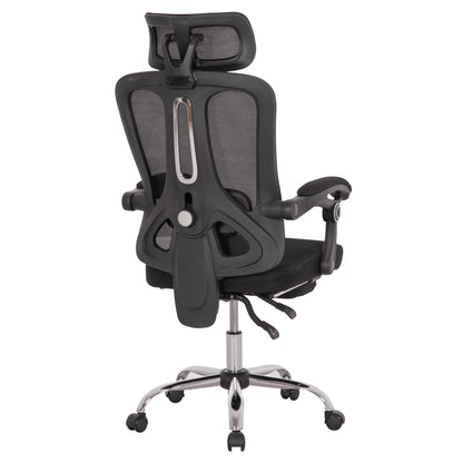 ΚΑΡΕΚΛΑ ΓΡΑΦΕΙΟΥ BARNET ΜΑΥΡΟ MESH ΜΑΥΡΟΣ ΣΚΕΛΕΤΟΣ NYLON 61x62x123