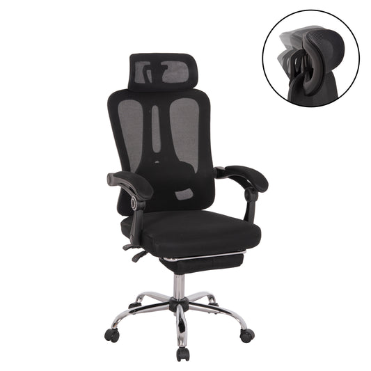 ΚΑΡΕΚΛΑ ΓΡΑΦΕΙΟΥ BARNET ΜΑΥΡΟ MESH ΜΑΥΡΟΣ ΣΚΕΛΕΤΟΣ NYLON 61x62x123