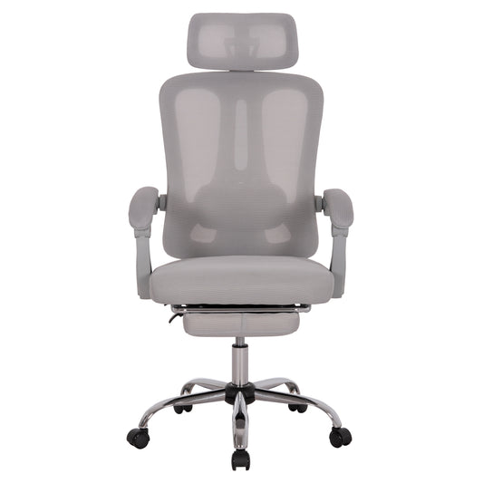 ΚΑΡΕΚΛΑ ΓΡΑΦΕΙΟΥ BARNET ΓΚΡΙ MESH ΓΚΡΙ ΣΚΕΛΕΤΟΣ NYLON 61x62x123