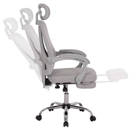 ΚΑΡΕΚΛΑ ΓΡΑΦΕΙΟΥ BARNET ΓΚΡΙ MESH ΓΚΡΙ ΣΚΕΛΕΤΟΣ NYLON 61x62x123