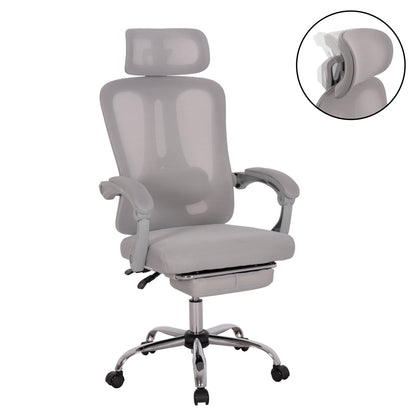 ΚΑΡΕΚΛΑ ΓΡΑΦΕΙΟΥ BARNET ΓΚΡΙ MESH ΓΚΡΙ ΣΚΕΛΕΤΟΣ NYLON 61x62x123