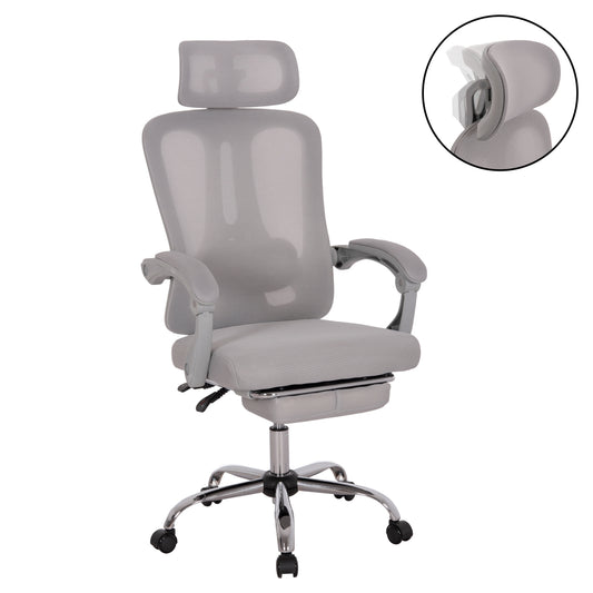 ΚΑΡΕΚΛΑ ΓΡΑΦΕΙΟΥ BARNET ΓΚΡΙ MESH ΓΚΡΙ ΣΚΕΛΕΤΟΣ NYLON 61x62x123
