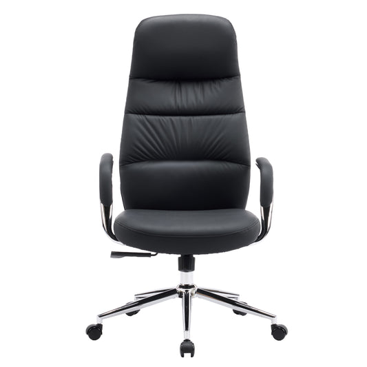 ΚΑΡΕΚΛΑ ΓΡΑΦΕΙΟΥ TEETER ΜΑΥΡΟ PU ΔΕΡΜΑ ΒΑΣΗ ΧΡΩΜΙΟΥ 67x66x121