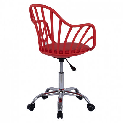 BECKY OFFICE CHAIR IN RED 57x57x96