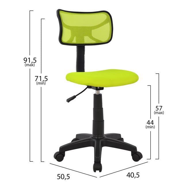 OFFICE CHAIR AKHILA GREEN MESH FABRIC 40.5x50.5x91.5