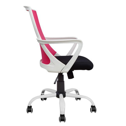 OFFICE CHAIR MALFOY PINK MESH & METAL LEG 58x59x103