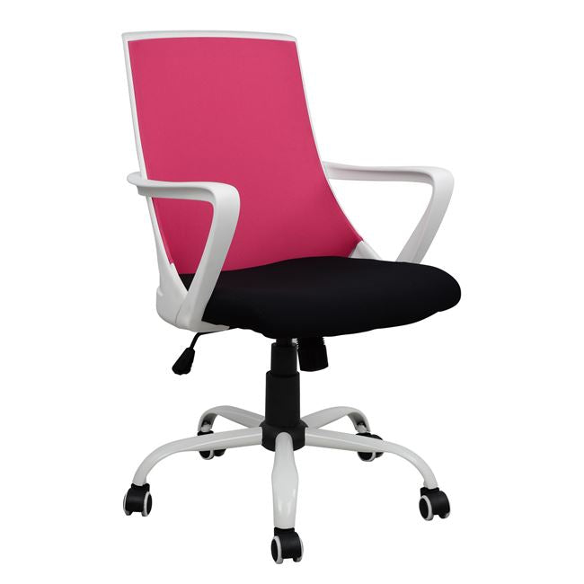 OFFICE CHAIR MALFOY PINK MESH & METAL LEG 58x59x103
