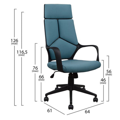 ANIVIA OFFICE CHAIR GREY MESH & BLACK LEG 64x61x126