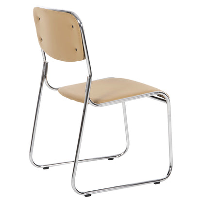 MABEL COLLABORATION OFFICE CHAIR CHROME PLATED WITH MOCHA PU 47x48x78