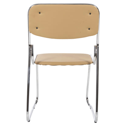 MABEL COLLABORATION OFFICE CHAIR CHROME PLATED WITH MOCHA PU 47x48x78