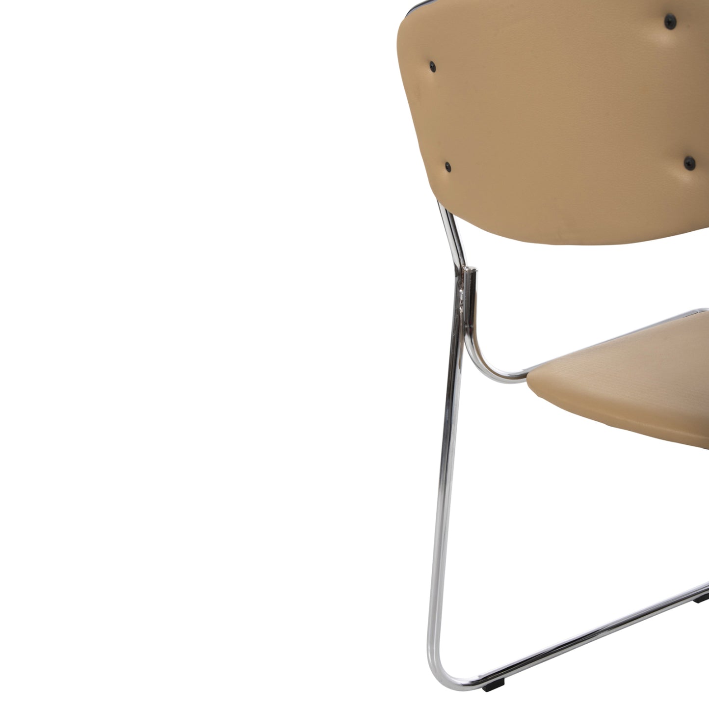 MABEL COLLABORATION OFFICE CHAIR CHROME PLATED WITH MOCHA PU 47x48x78