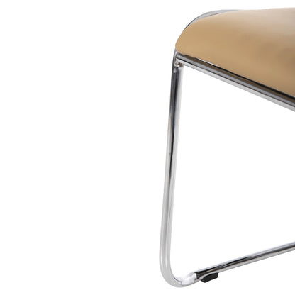 MABEL COLLABORATION OFFICE CHAIR CHROME PLATED WITH MOCHA PU 47x48x78