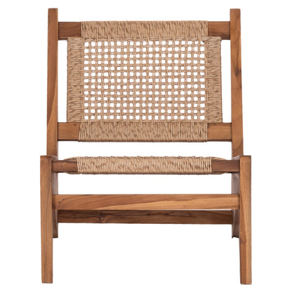 ΚΑΡΕΚΛΑ LOUNGE LUKILLA ΞΥΛΟ TEAK ΣΕ ΦΥΣΙΚΟ ΣΥΝΘ. ΣΧΟΙΝΙ ΜΠΕΖ 55,5x74x65