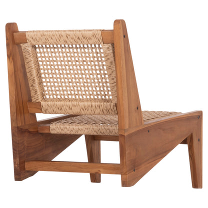 ΚΑΡΕΚΛΑ LOUNGE LUKILLA ΞΥΛΟ TEAK ΣΕ ΦΥΣΙΚΟ ΣΥΝΘ. ΣΧΟΙΝΙ ΜΠΕΖ 55,5x74x65