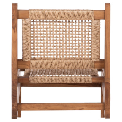 ΚΑΡΕΚΛΑ LOUNGE LUKILLA ΞΥΛΟ TEAK ΣΕ ΦΥΣΙΚΟ ΣΥΝΘ. ΣΧΟΙΝΙ ΜΠΕΖ 55,5x74x65