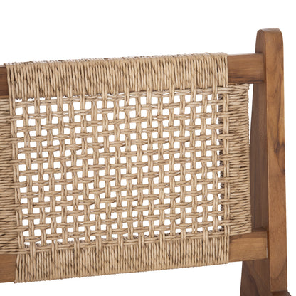ΚΑΡΕΚΛΑ LOUNGE LUKILLA ΞΥΛΟ TEAK ΣΕ ΦΥΣΙΚΟ ΣΥΝΘ. ΣΧΟΙΝΙ ΜΠΕΖ 55,5x74x65