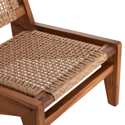 ΚΑΡΕΚΛΑ LOUNGE LUKILLA ΞΥΛΟ TEAK ΣΕ ΦΥΣΙΚΟ ΣΥΝΘ. ΣΧΟΙΝΙ ΜΠΕΖ 55,5x74x65