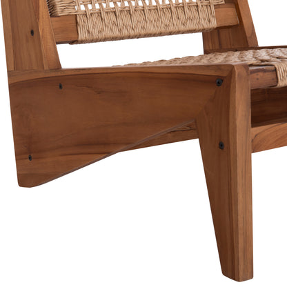 ΚΑΡΕΚΛΑ LOUNGE LUKILLA ΞΥΛΟ TEAK ΣΕ ΦΥΣΙΚΟ ΣΥΝΘ. ΣΧΟΙΝΙ ΜΠΕΖ 55,5x74x65