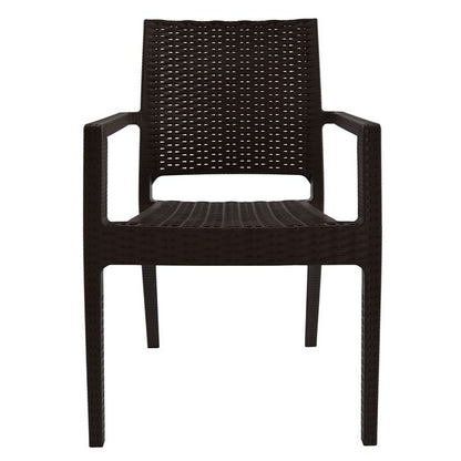 HEAVY-DUTY POLYPROPYLENE ARMCHAIR KAGANU DARK BROWN 57x55.5x89