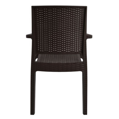 HEAVY-DUTY POLYPROPYLENE ARMCHAIR KAGANU DARK BROWN 57x55.5x89