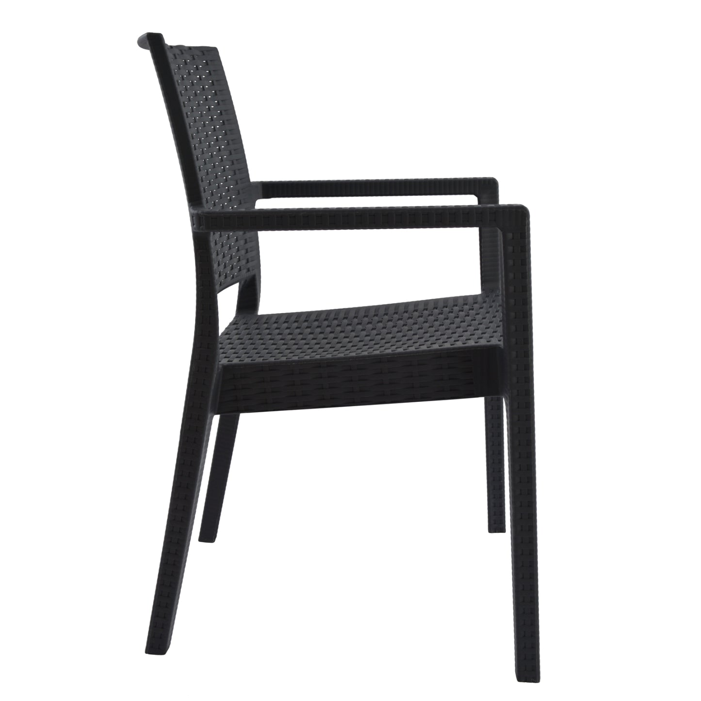 KAGANU HEAVY-DUTY POLYPROPYLENE ARMCHAIR DARK GREY 57x55,5x89