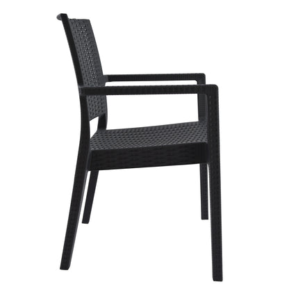 KAGANU HEAVY-DUTY POLYPROPYLENE ARMCHAIR DARK GREY 57x55,5x89