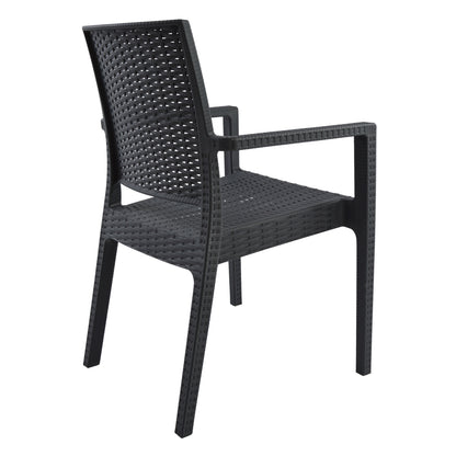 KAGANU HEAVY-DUTY POLYPROPYLENE ARMCHAIR DARK GREY 57x55,5x89