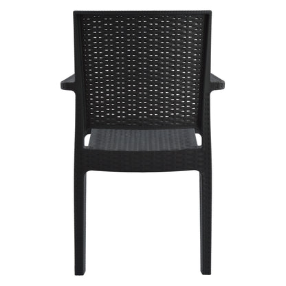 KAGANU HEAVY-DUTY POLYPROPYLENE ARMCHAIR DARK GREY 57x55,5x89