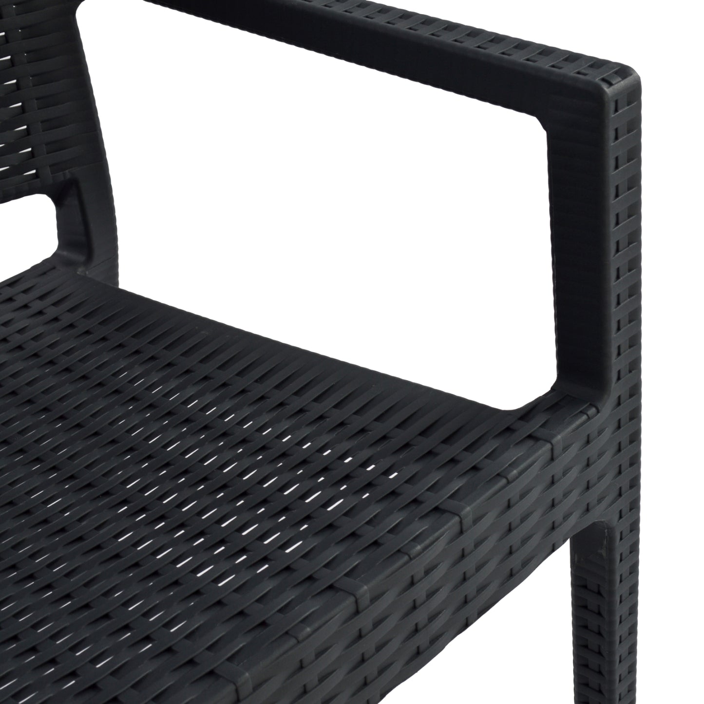 KAGANU HEAVY-DUTY POLYPROPYLENE ARMCHAIR DARK GREY 57x55,5x89