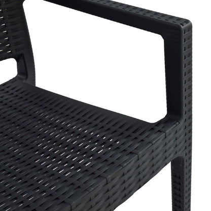 KAGANU HEAVY-DUTY POLYPROPYLENE ARMCHAIR DARK GREY 57x55,5x89
