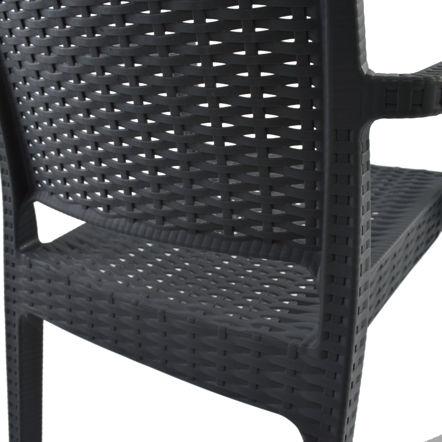 KAGANU HEAVY-DUTY POLYPROPYLENE ARMCHAIR DARK GREY 57x55,5x89