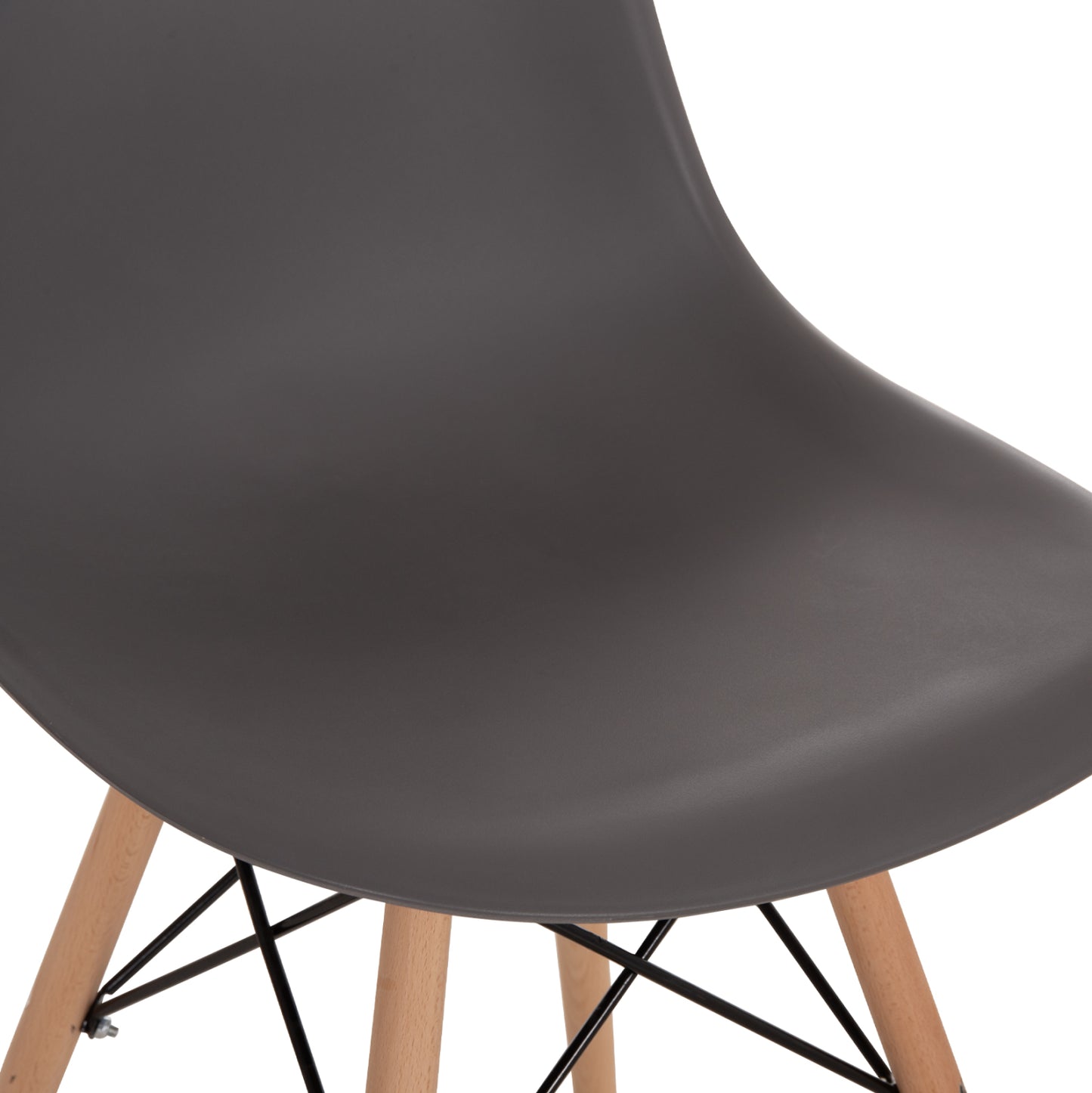 ΚΑΡΕΚΛΑ ΜΕ ΞΥΛΙΝΑ ΠΟΔΙΑ ΚΑΙ ΚΑΘΙΣΜΑ TWIST PP ΓΚΡΙ 46x50x82