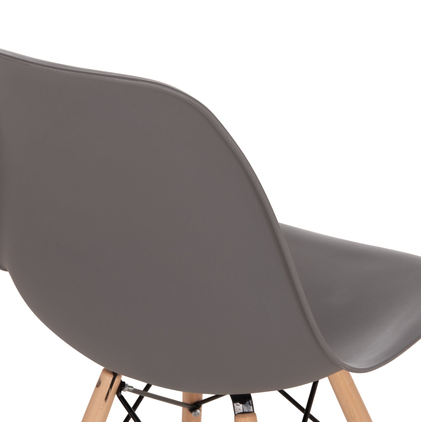 ΚΑΡΕΚΛΑ ΜΕ ΞΥΛΙΝΑ ΠΟΔΙΑ ΚΑΙ ΚΑΘΙΣΜΑ TWIST PP ΓΚΡΙ 46x50x82