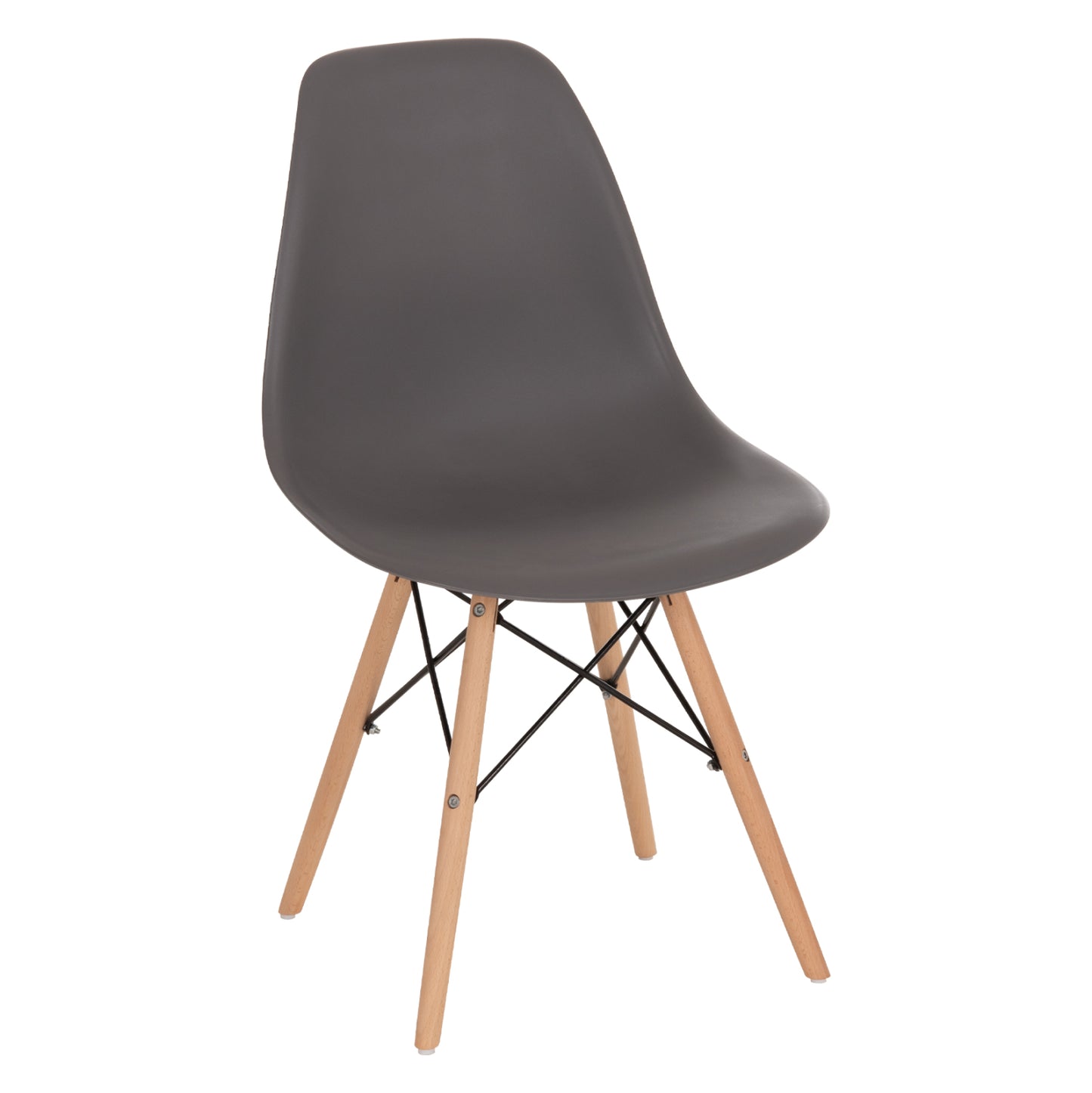 ΚΑΡΕΚΛΑ ΜΕ ΞΥΛΙΝΑ ΠΟΔΙΑ ΚΑΙ ΚΑΘΙΣΜΑ TWIST PP ΓΚΡΙ 46x50x82
