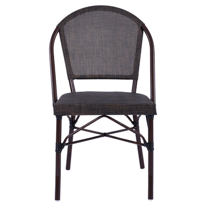 PRETORIA CHAIR METAL BAMBOO LOOK BROWN 54x62x89