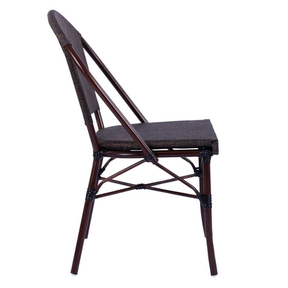 PRETORIA CHAIR METAL BAMBOO LOOK BROWN 54x62x89