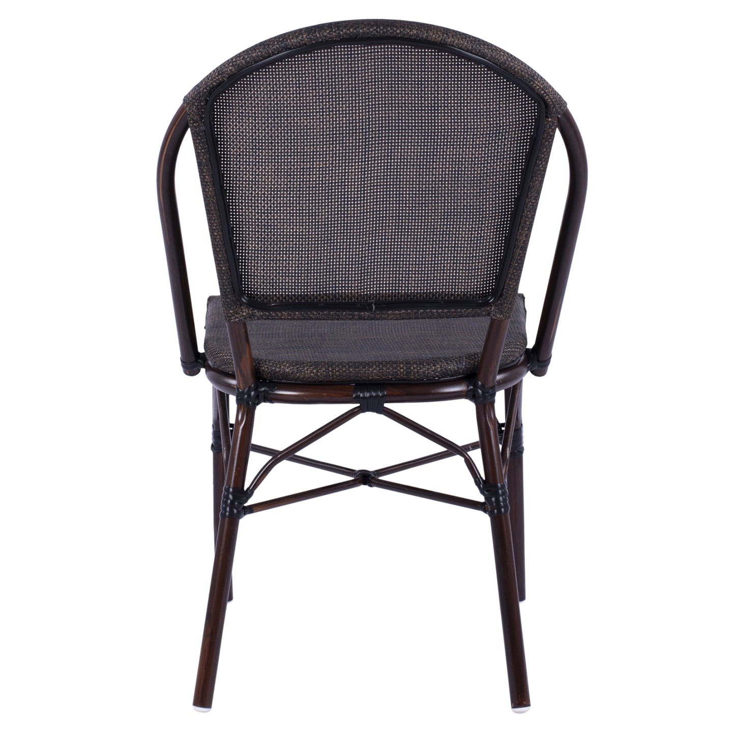 PRETORIA CHAIR METAL BAMBOO LOOK BROWN 54x62x89