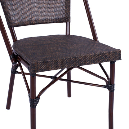 PRETORIA CHAIR METAL BAMBOO LOOK BROWN 54x62x89