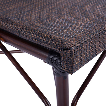 PRETORIA CHAIR METAL BAMBOO LOOK BROWN 54x62x89
