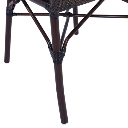 PRETORIA CHAIR METAL BAMBOO LOOK BROWN 54x62x89