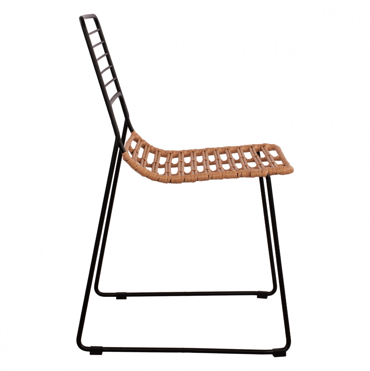 CHAIR METAL ALLEGRA WITH WICKER BEIGE 51x54x83