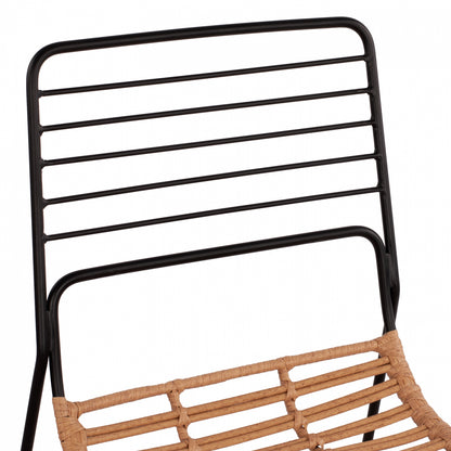 CHAIR METAL ALLEGRA WITH WICKER BEIGE 51x54x83