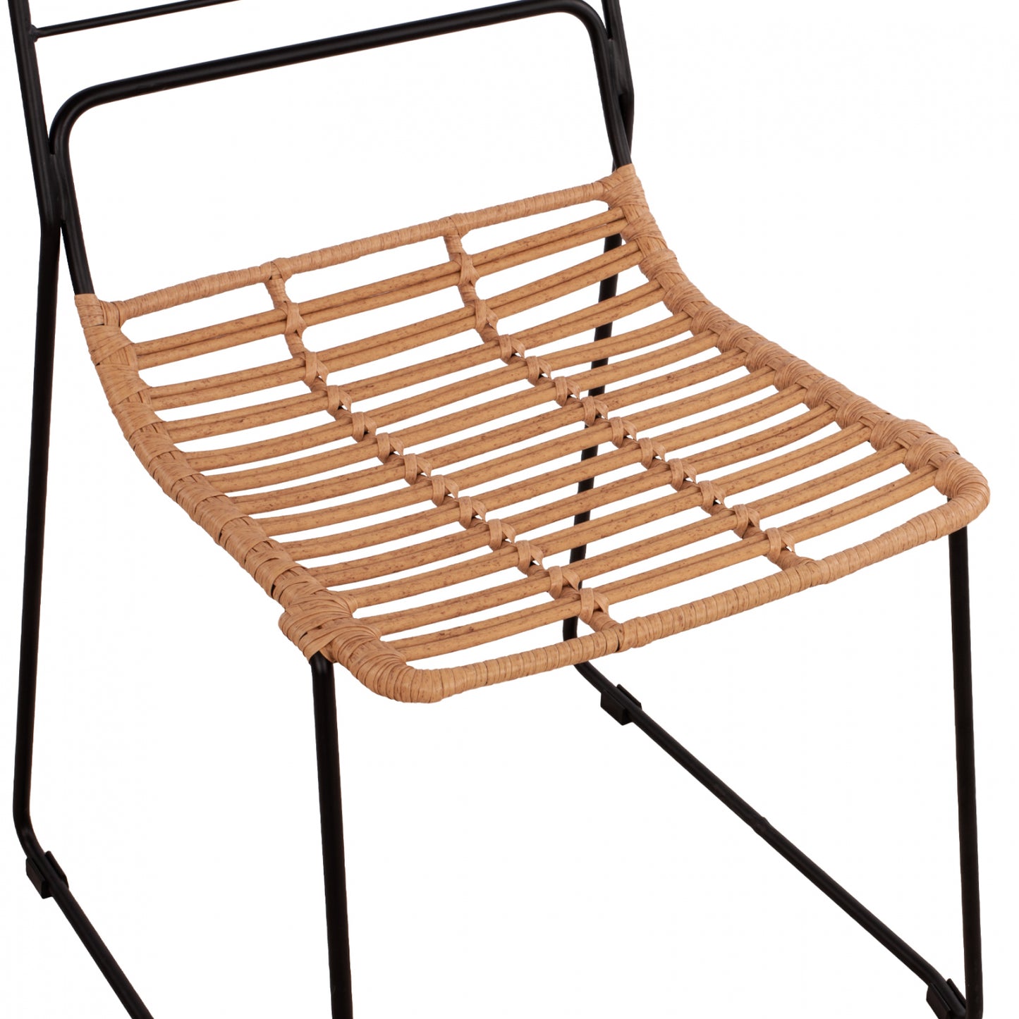 CHAIR METAL ALLEGRA WITH WICKER BEIGE 51x54x83