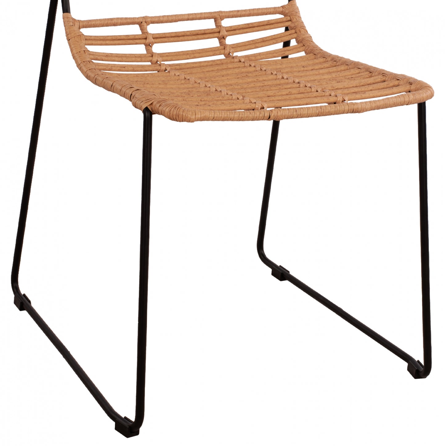 CHAIR METAL ALLEGRA WITH WICKER BEIGE 51x54x83