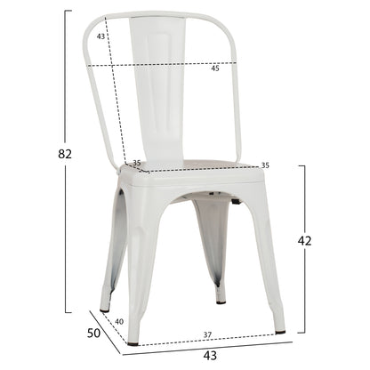ΚΑΡΕΚΛΑ ΜΕΤΑΛΛΙΚΗ MELITA PRO ΛΕΥΚΟ ΜΑΤ 44x47x84.5