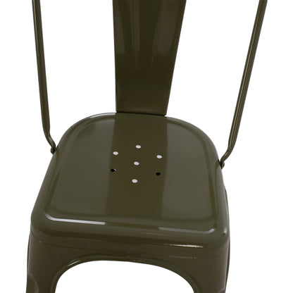 ΚΑΡΕΚΛΑ ΜΕΤΑΛΛΙΚΗ MELITA-PRO HM8641.43 ΣΕ DARK OLIVE GREEN 44x47x84.5Υεκ.