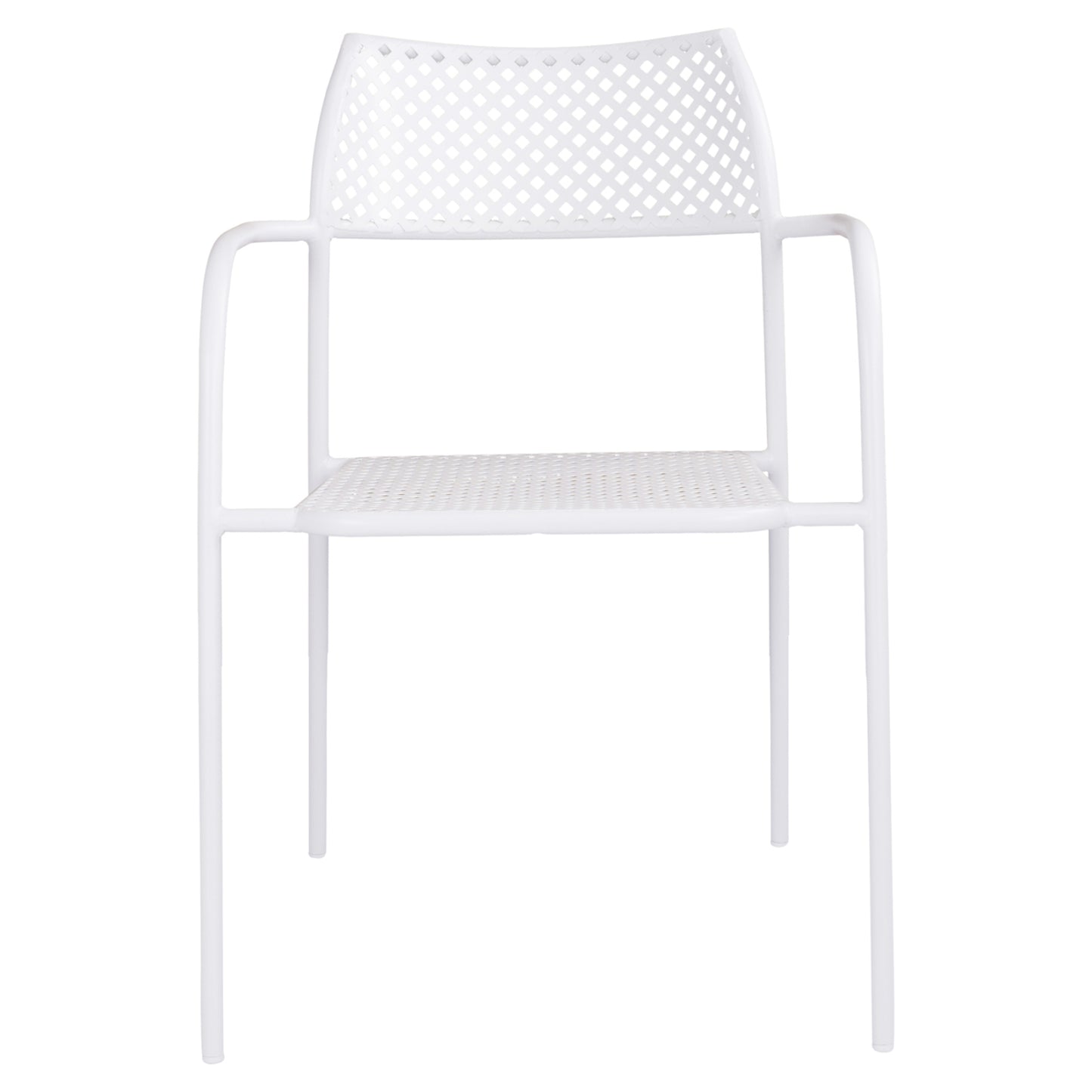 WHITE METAL CHAIR THETIS 55x57x79
