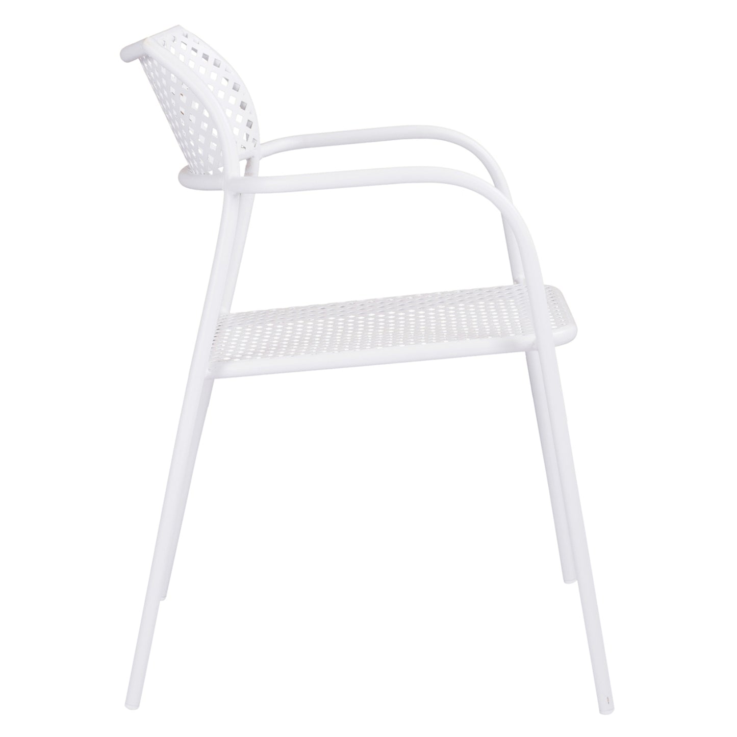WHITE METAL CHAIR THETIS 55x57x79