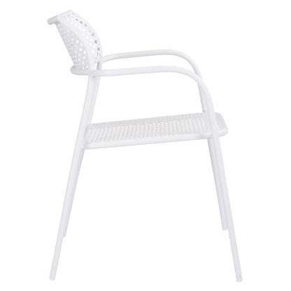 WHITE METAL CHAIR THETIS 55x57x79